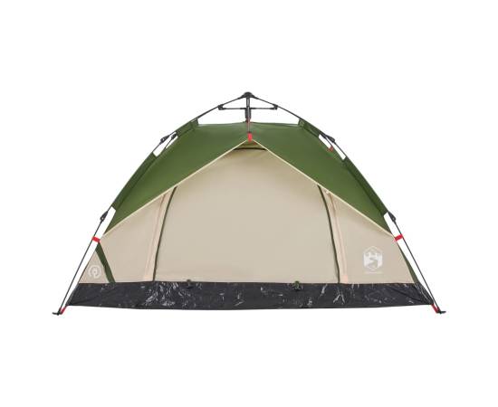 Cort de camping cupolă 3 persoane, setare rapidă, verde, 5 image