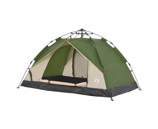 Cort de camping cupolă 3 persoane, setare rapidă, verde, 4 image