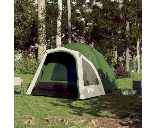 Cort de camping cupolă 3 persoane, setare rapidă, verde, 3 image