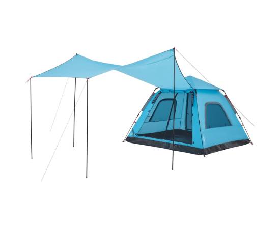 Cort de camping cupolă 5 persoane, setare rapidă, albastru, 8 image