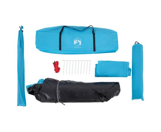 Cort de camping cupolă 5 persoane, setare rapidă, albastru, 11 image