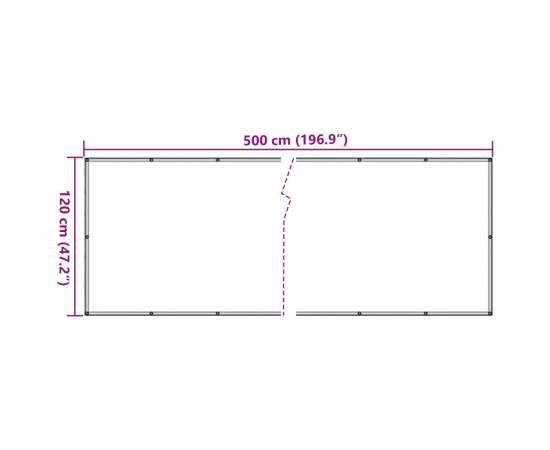 Paravan de grădină cu aspect de piatră, 500x120 cm pvc, 6 image