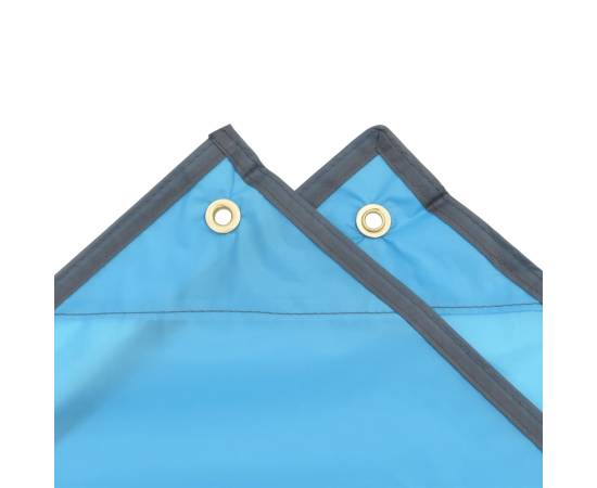 Poncho de ploaie cu glugă, design 2 în 1, albastru, 223x145 cm, 6 image