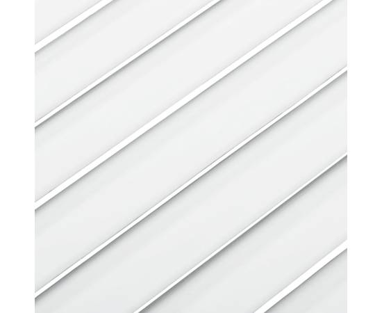 Ușă de dulap design lambriu, alb, 39,5x39,4 cm, lemn masiv pin, 5 image