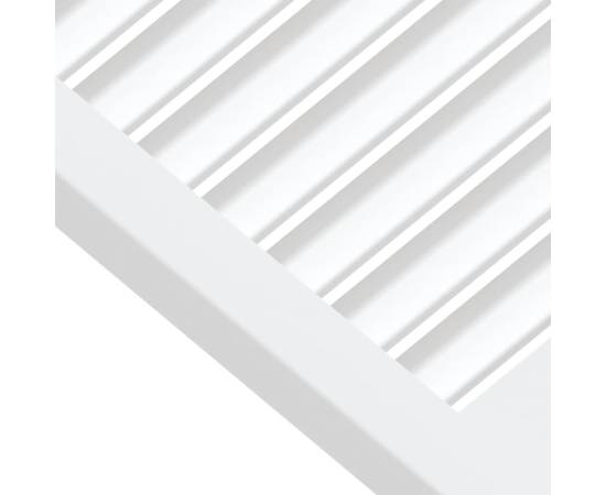 Ușă de dulap design lambriu, alb, 39,5x39,4 cm, lemn masiv pin, 4 image