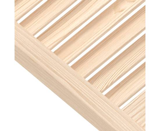 Uși de dulap design lambriu, 2 buc., 69x49,4 cm, lemn masiv pin, 4 image