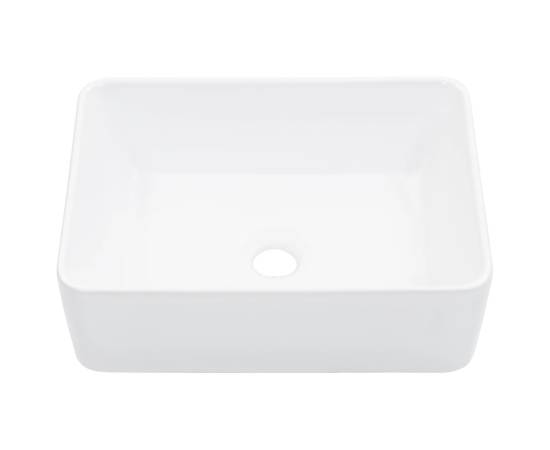 Chiuvetă de baie, alb, 40 x 30 x 13 cm, ceramică, 2 image