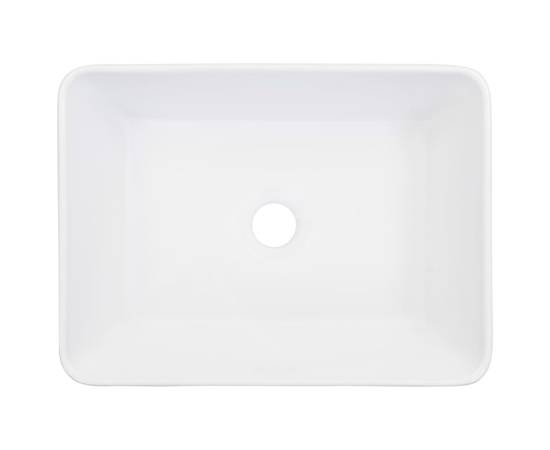 Chiuvetă de baie, alb, 40 x 30 x 13 cm, ceramică, 3 image