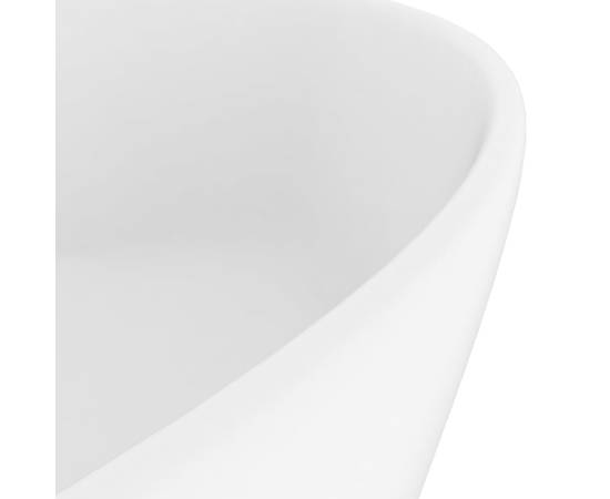 Chiuvetă de lux cu preaplin, alb mat, 36 x 13 cm, ceramică, 6 image