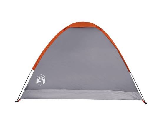 Cort de camping pentru 4 persoane, gri/portocaliu, impermeabil, 8 image