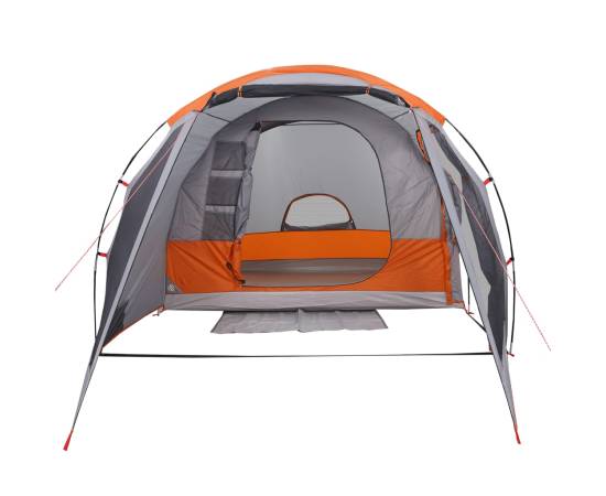 Cort de camping tunel pentru 4 persoane, gri, impermeabil, 7 image