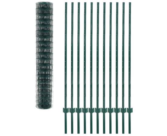 Gard euro, verde, 20 x 1,5 m, oțel, 3 image