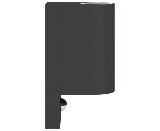 Lămpi exterioare de perete senzori 2 buc. negru aluminiu turnat, 5 image