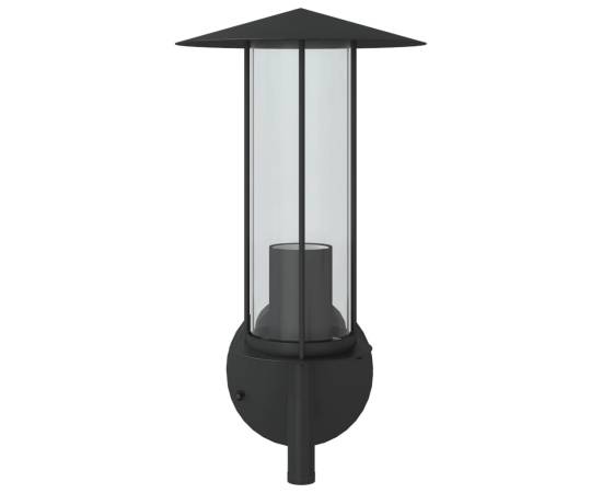 Lampă exterioară de perete, negru, oțel inoxidabil, 4 image