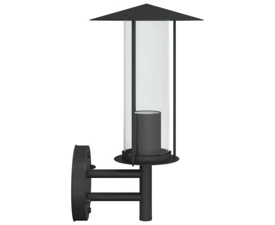 Lampă exterioară de perete, negru, oțel inoxidabil, 5 image