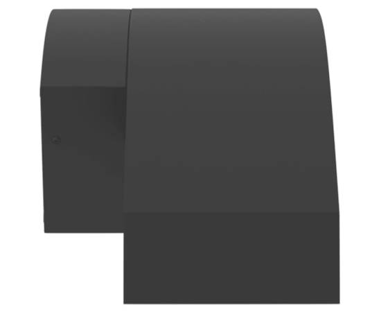 Lampă exterioară de perete cu led/senzor, negru aluminiu turnat, 6 image