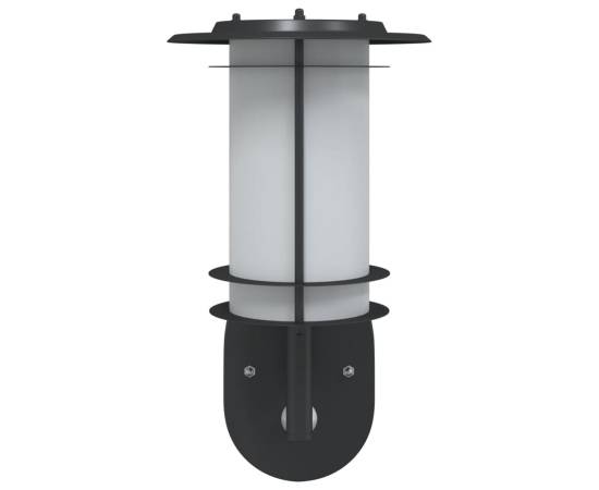 Lampă exterioară de perete cu senzor, negru, oțel inoxidabil, 4 image