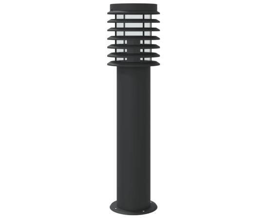 Lampă exterioară de podea cu senzor, negru, 60 cm, oțel inox, 6 image