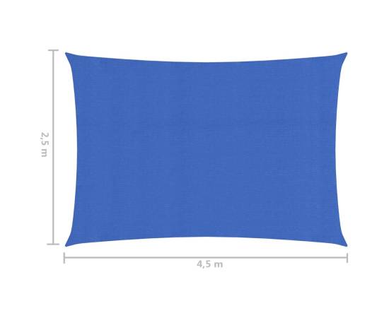 Pânză parasolar, albastru, 2,5x4,5 m, hdpe, 160 g/m², 6 image