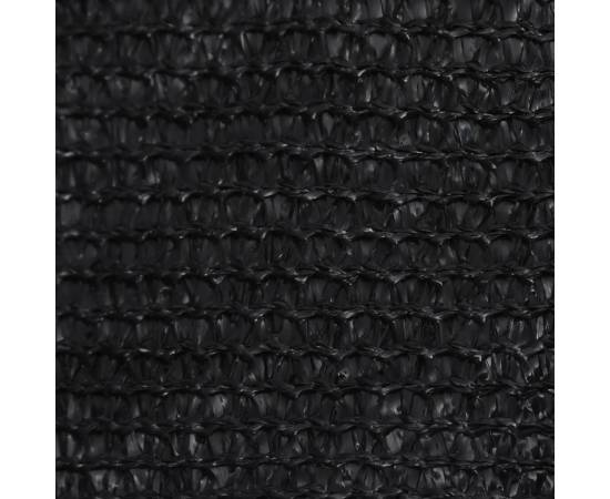 Pânză parasolar, negru, 5x5 m, hdpe, 160 g/m², 3 image