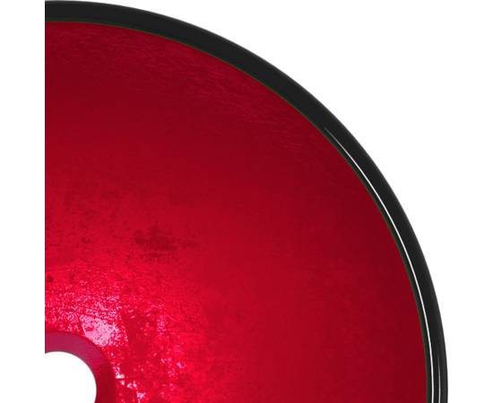 Chiuvetă din sticlă securizată, roșu, 42x14 cm, 4 image
