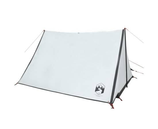 Cort camping, 2 persoane, alb, țesătură opacă, impermeabil, 4 image