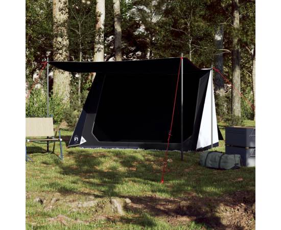 Cort camping, 2 persoane, alb, țesătură opacă, impermeabil, 3 image