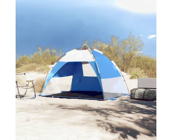 Cort camping 2 persoane albastru azur impermeabil setare rapidă, 3 image
