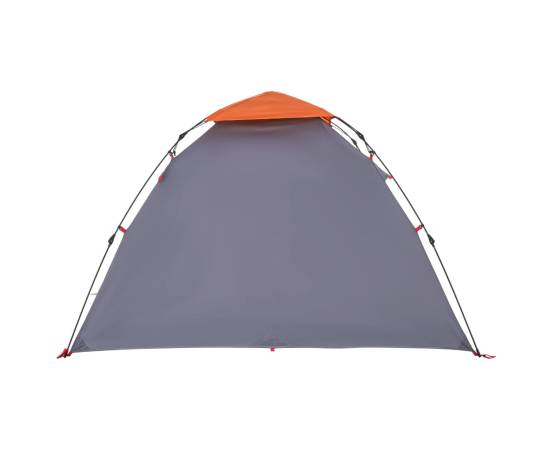 Cort camping cupolă 3 persoane, gri/portocaliu, setare rapidă, 9 image