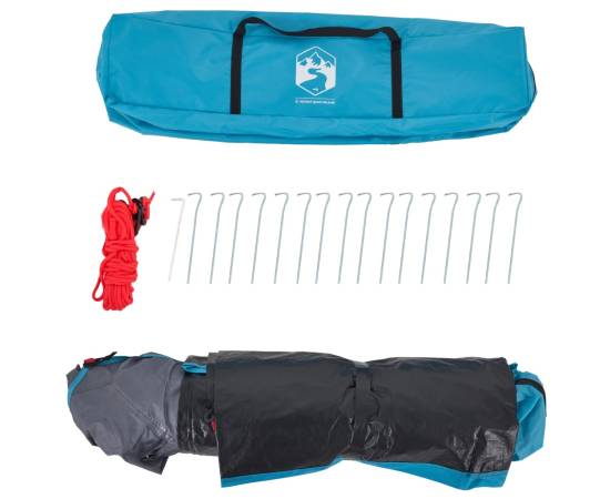 Cort de camping cupolă 3 persoane, setare rapidă, albastru, 10 image