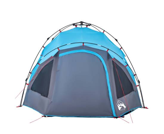 Cort de camping cupolă 3 persoane, setare rapidă, albastru, 5 image