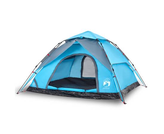 Cort de camping cupolă 5 persoane, setare rapidă, albastru, 2 image