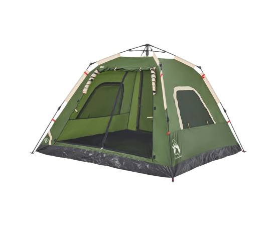 Cort de camping cupolă 5 persoane, setare rapidă, verde, 4 image