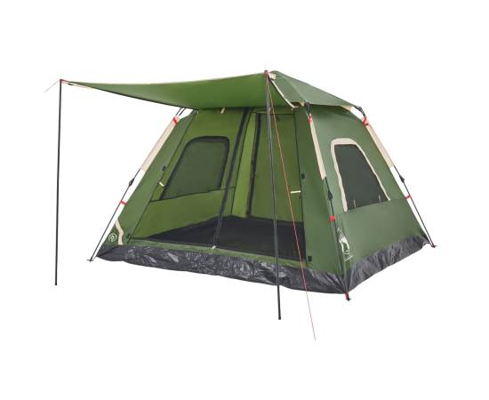 Cort de camping cupolă 5 persoane, setare rapidă, verde, 7 image