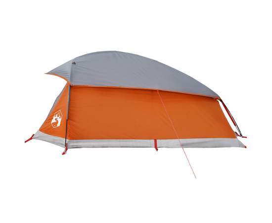 Cort de camping pentru 1 persoană, gri/portocaliu, impermeabil, 8 image