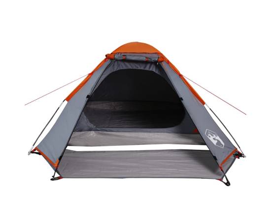 Cort de camping pentru 4 persoane, gri/portocaliu, impermeabil, 6 image