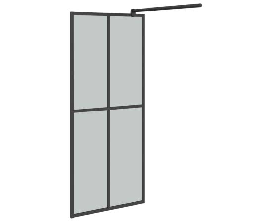 Paravan duș walk-in 80x195 cm sticlă securizată culoare închisă, 5 image