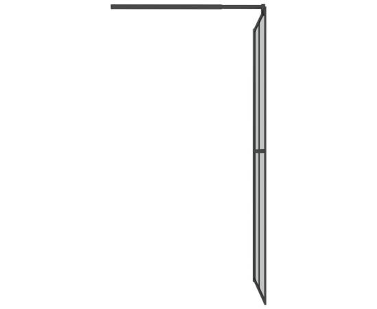 Paravan duș walk-in 80x195 cm sticlă securizată culoare închisă, 4 image