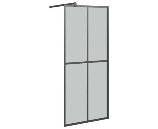 Paravan duș walk-in 80x195 cm sticlă securizată culoare închisă, 2 image