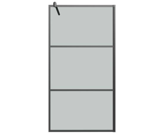Paravan duș walk-in negru 115x195 cm sticlă esg culoare închisă, 3 image