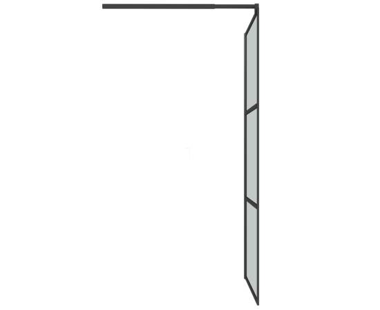 Paravan duș walk-in negru 115x195 cm sticlă esg culoare închisă, 5 image