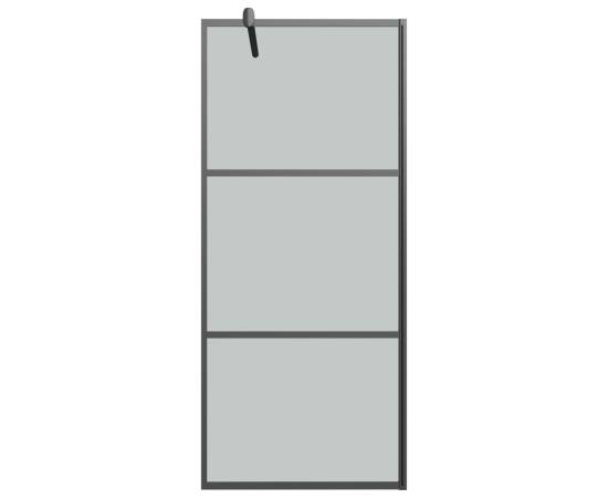 Paravan duș walk-in negru 90x195 cm sticlă esg culoare închisă, 3 image