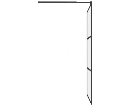 Perete cabină duș walk-in negru 100x195 cm sticlă esg semi-mată, 5 image