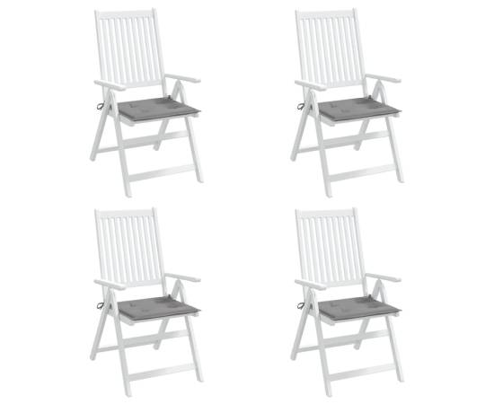 Perne scaune grădină 4 buc. gri 40x40x3 cm țesătură oxford, 4 image