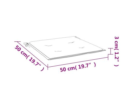 Perne scaune grădină 4 buc. gri taupe 50x50x3cm țesătură oxford, 8 image