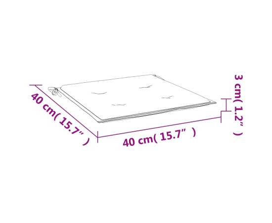 Perne scaune grădină 6 buc. bej 40x40x3 cm țesătură oxford, 8 image