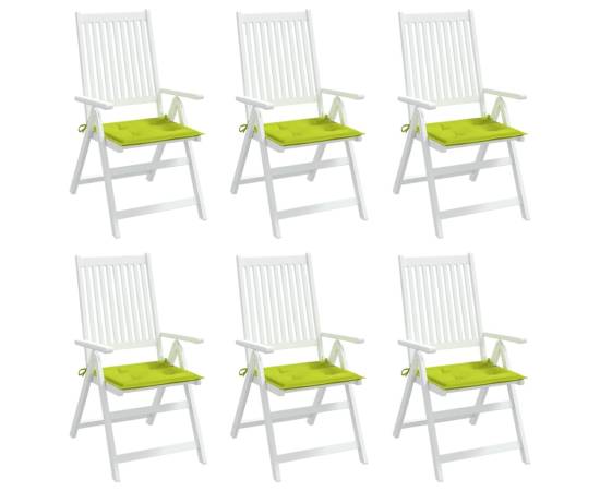 Perne scaune grădină 6 buc. verde 40x40x3 cm țesătură oxford, 4 image