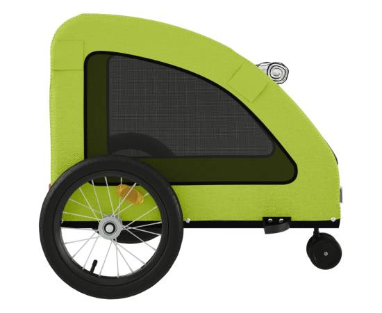 Remorcă de bicicletă animale companie, verde textil oxford/fier, 7 image