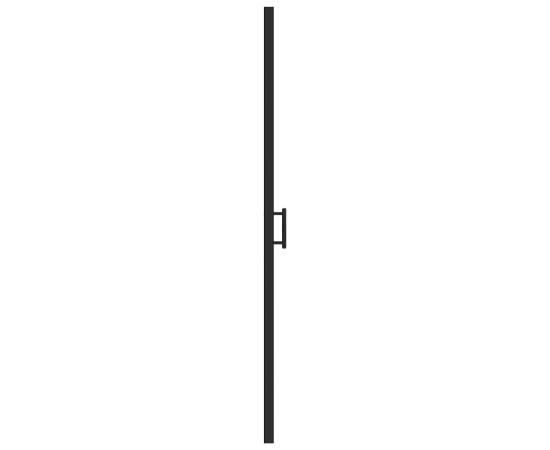Ușă de duș, 100x178 cm, negru, sticlă securizată semi-mată, 4 image