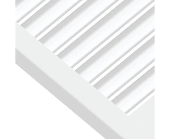 Ușă de dulap design lambriu, alb, 39,5x59,4 cm, lemn masiv pin, 4 image